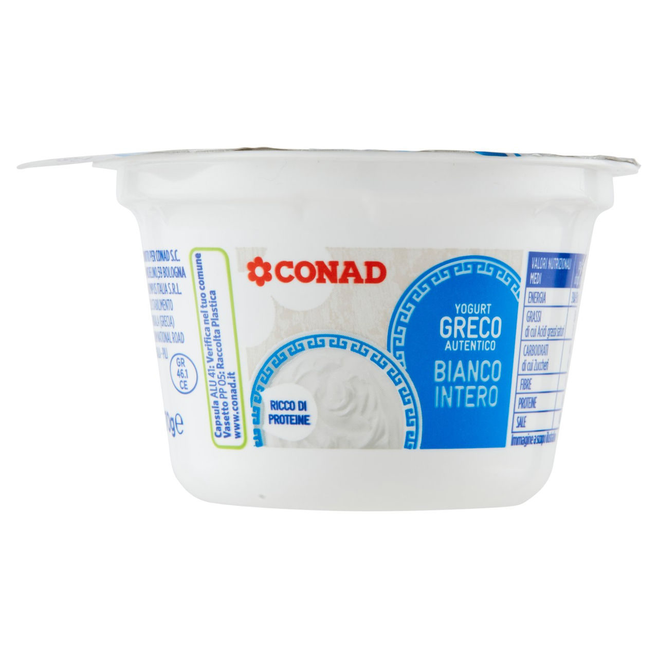 Yogurt Greco Autentico Bianco Intero 170 g Conad