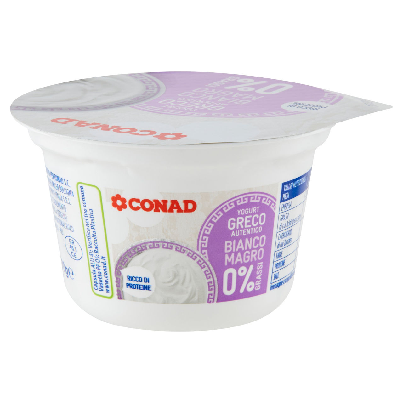 Yogurt Greco Bianco Magro 0% Grassi 170 g Conad