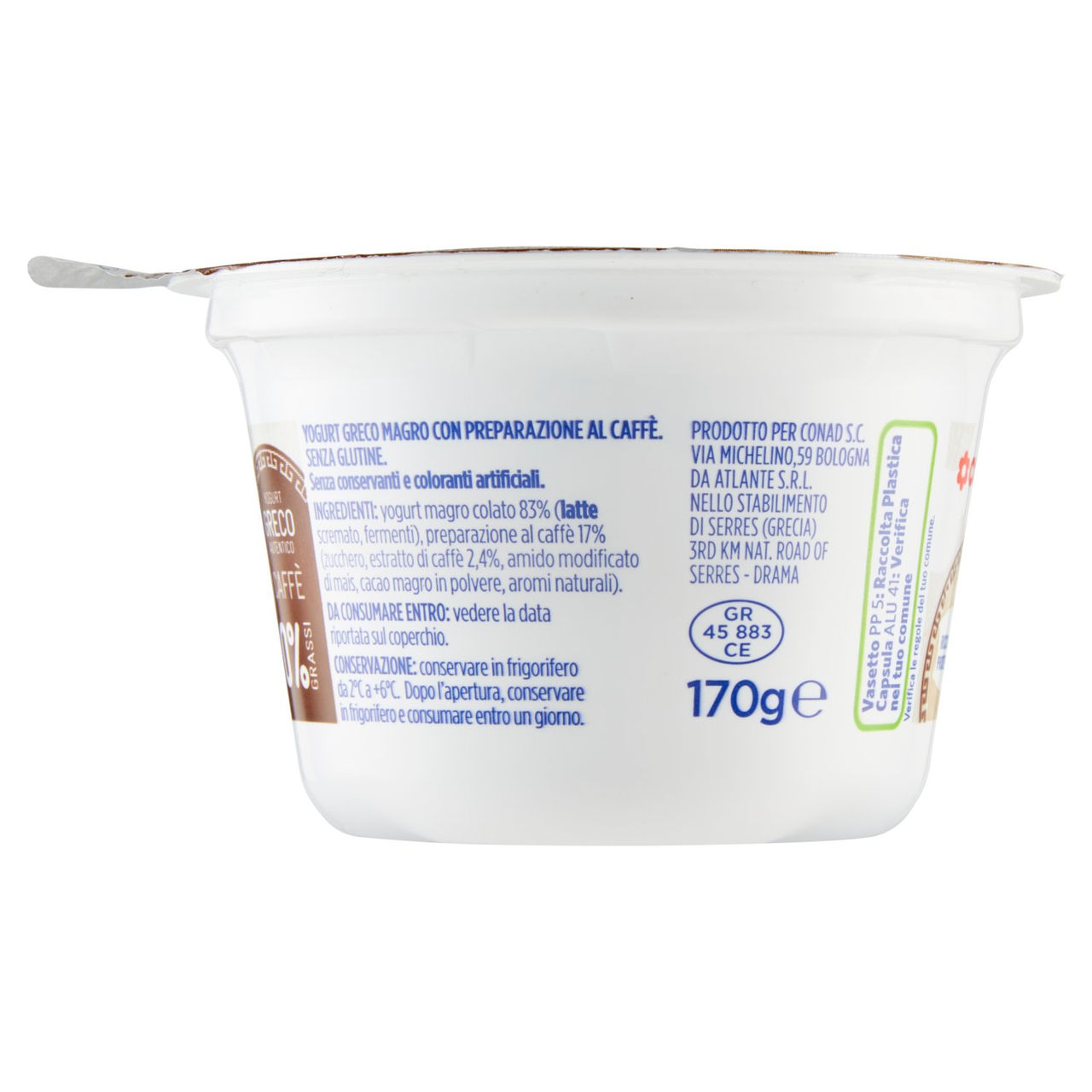 Yogurt Greco Autentico Caffè 0% Grassi 170 g