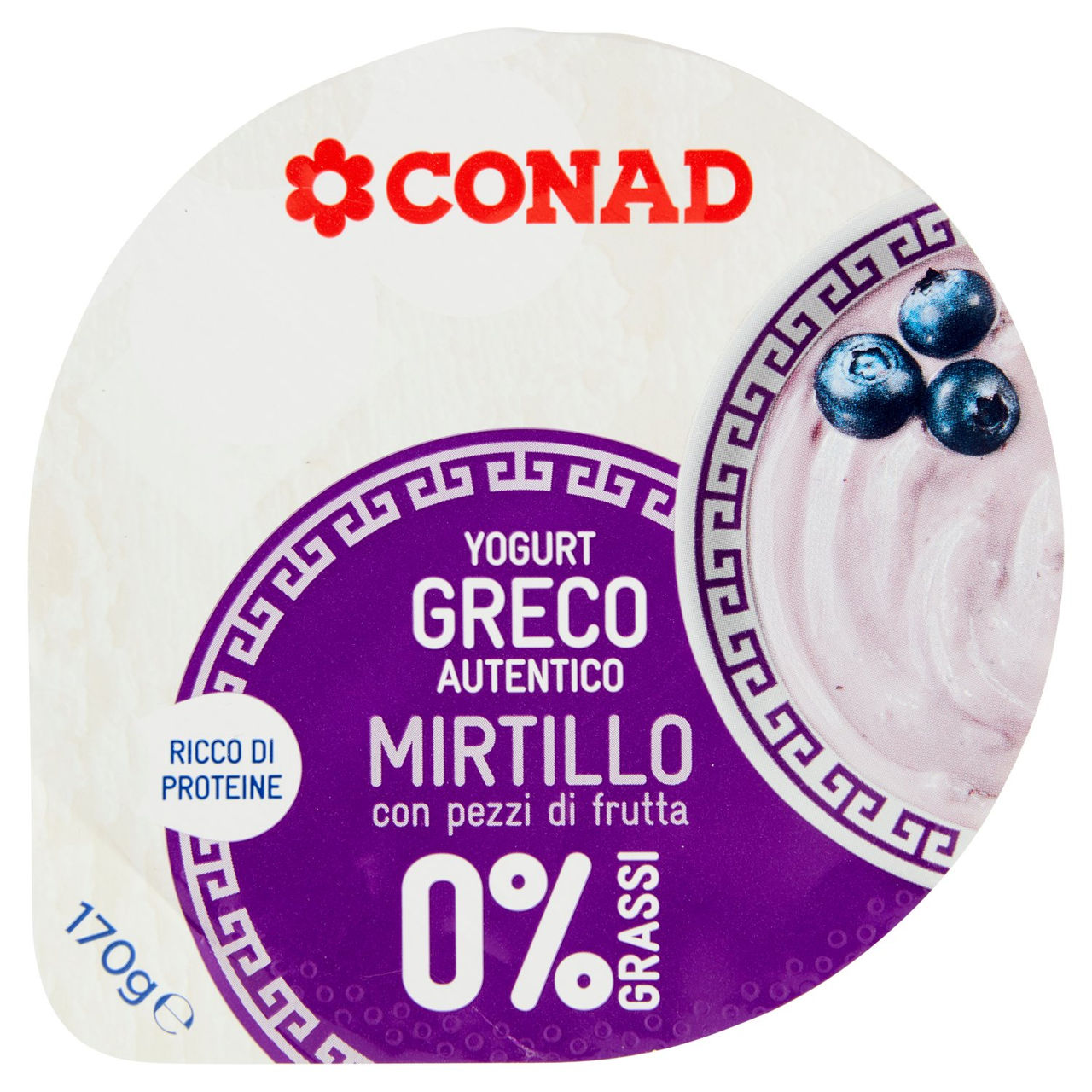 Yogurt Greco Mirtillo 0% di Grassi 170g Conad