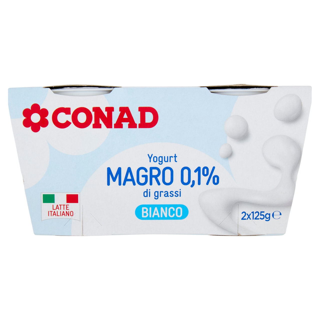 CONAD Yogurt Magro 0,1% di grassi Bianco 2 x 125 g