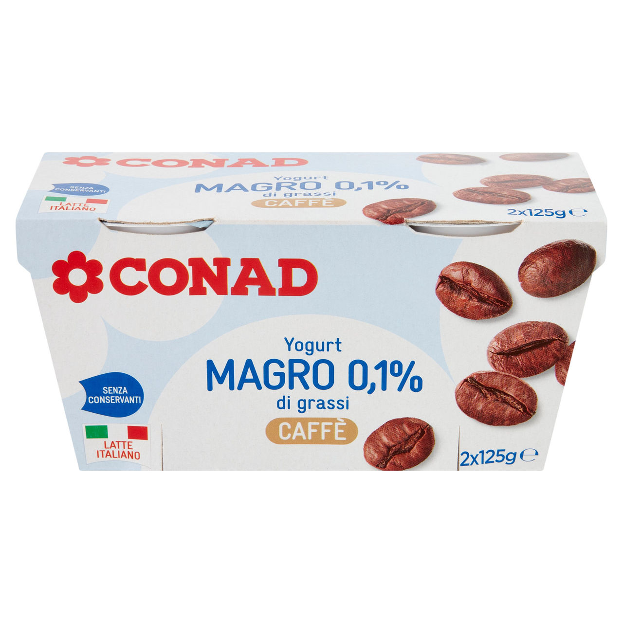 CONAD Yogurt Magro 0,1% di grassi Caffè 2 x 125 g