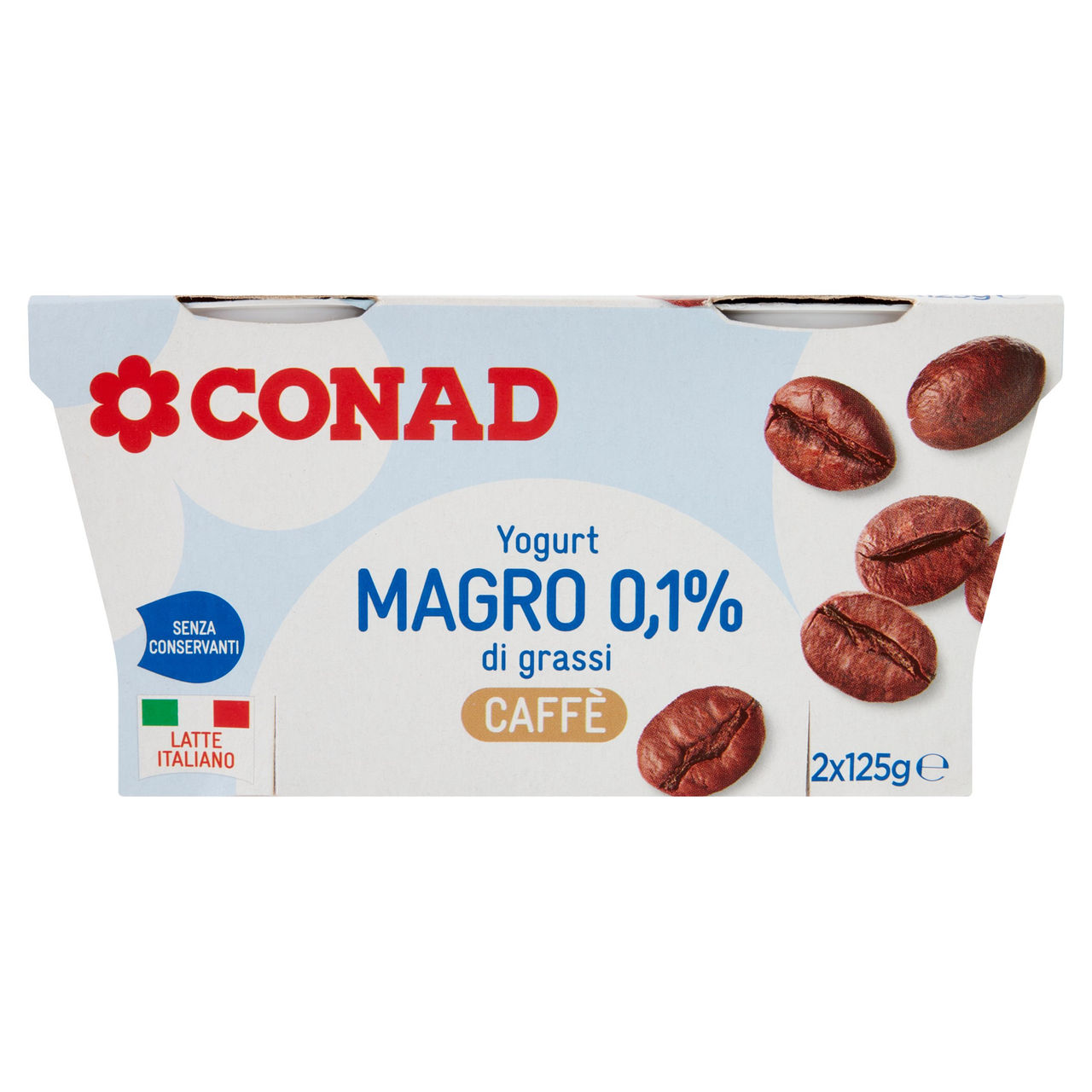 CONAD Yogurt Magro 0,1% di grassi Caffè 2 x 125 g
