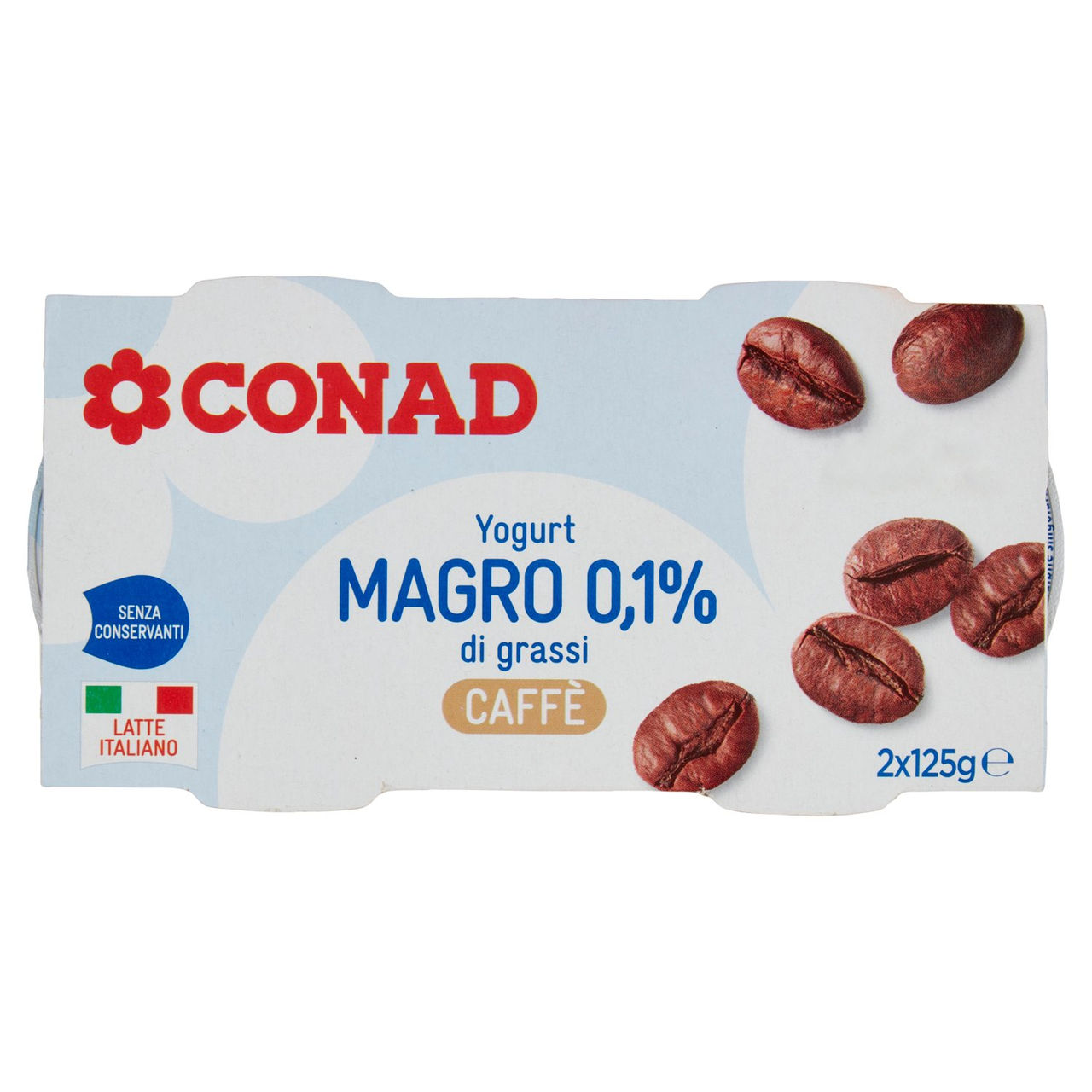 CONAD Yogurt Magro 0,1% di grassi Caffè 2 x 125 g