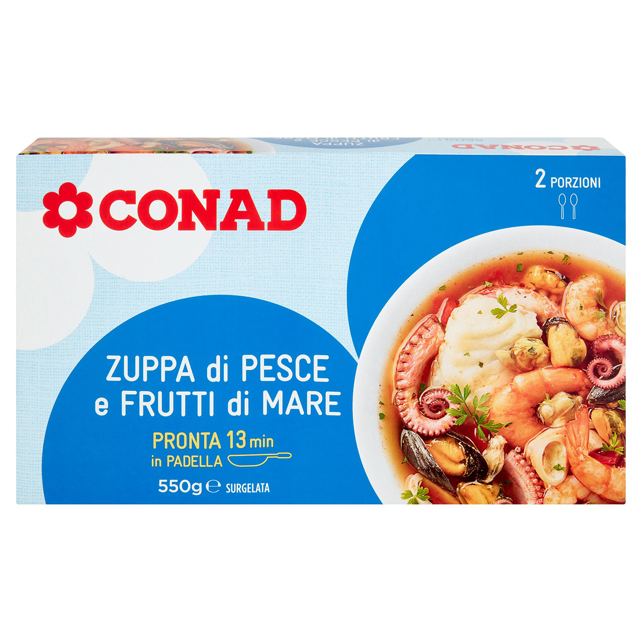 Zuppa di Pesce e Frutti di Mare Surgelata Conad