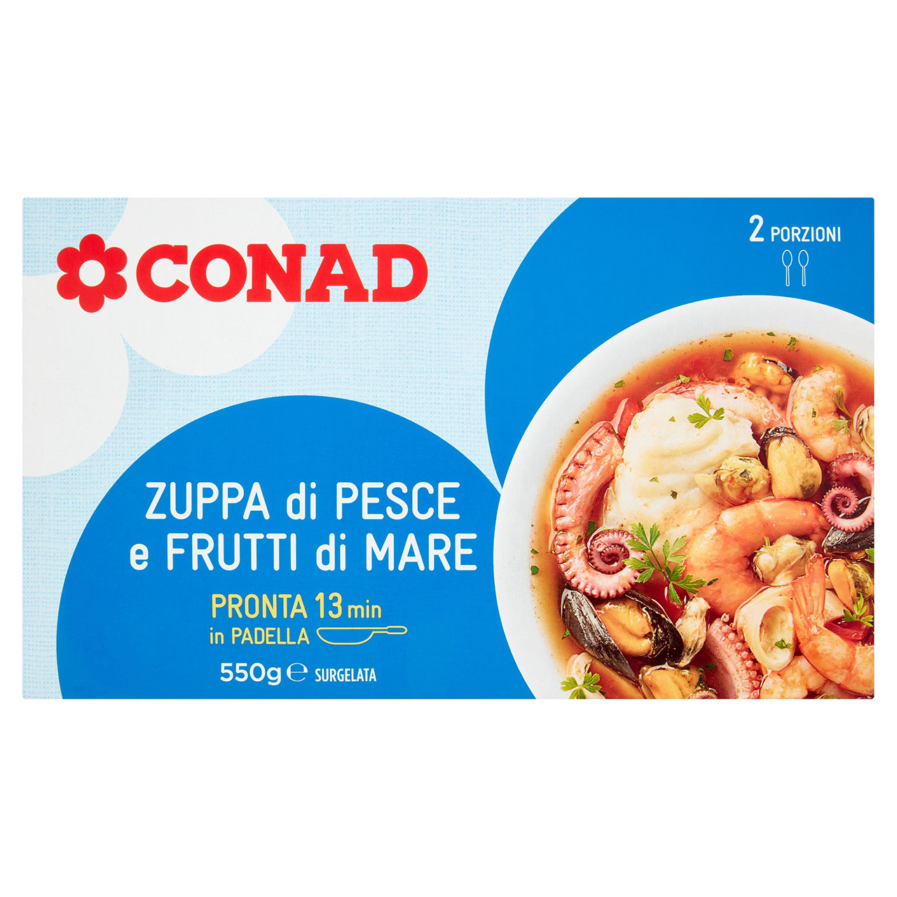 Zuppa di Pesce e Frutti di Mare Surgelata Conad