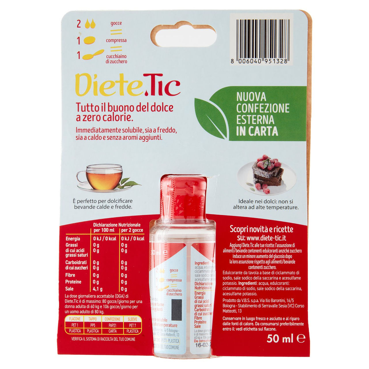 Diete.Tic Dolcificante Liquido 50 ml