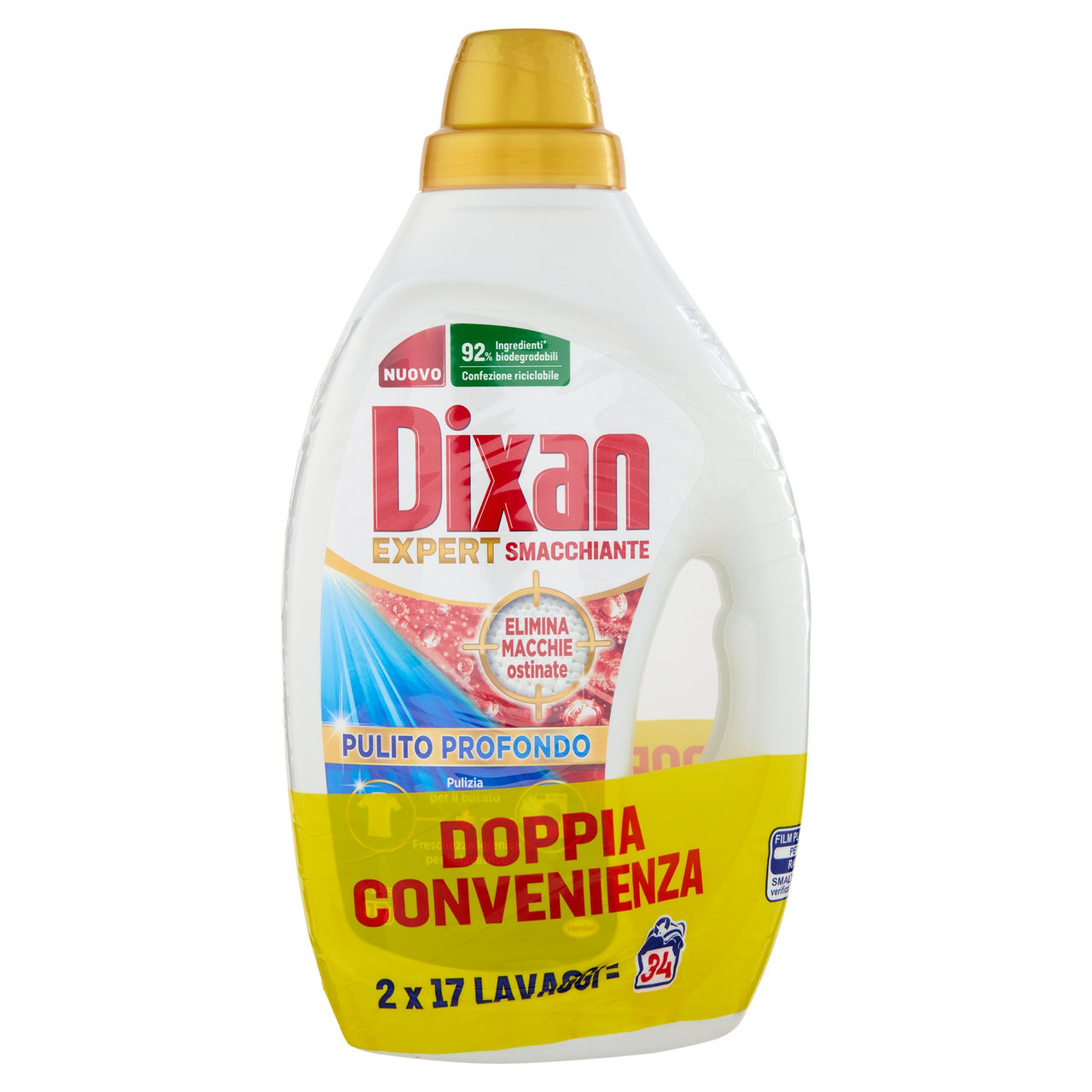DIXAN Liquido Expert Smacchiante 2x17=34 Lavaggi 2 x 765 ml