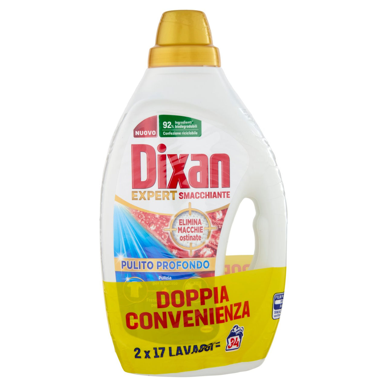 DIXAN Liquido Expert Smacchiante 2x17=34 Lavaggi 2 x 765 ml