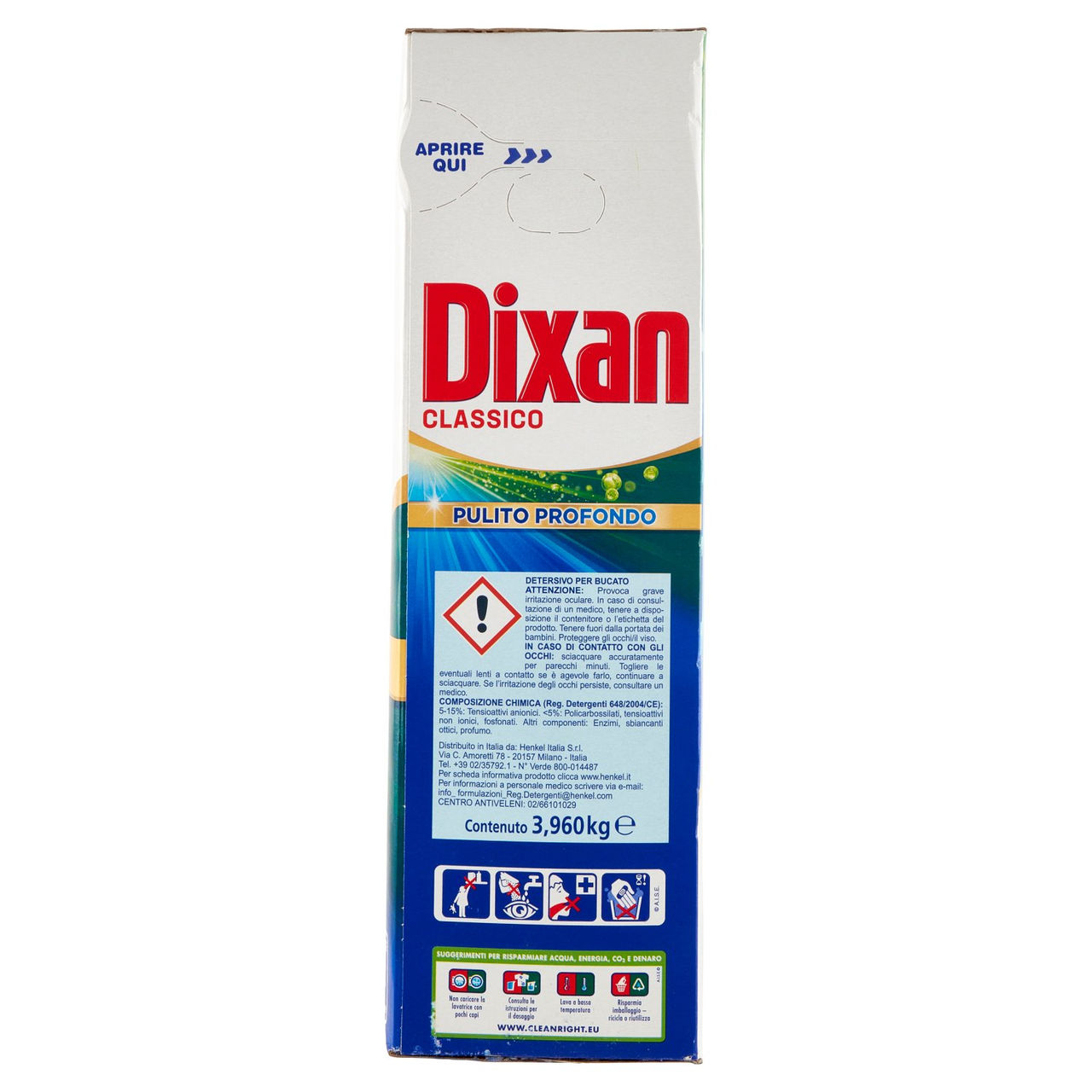 DIXAN Polvere Classico 72 lavaggi 3,960 kg