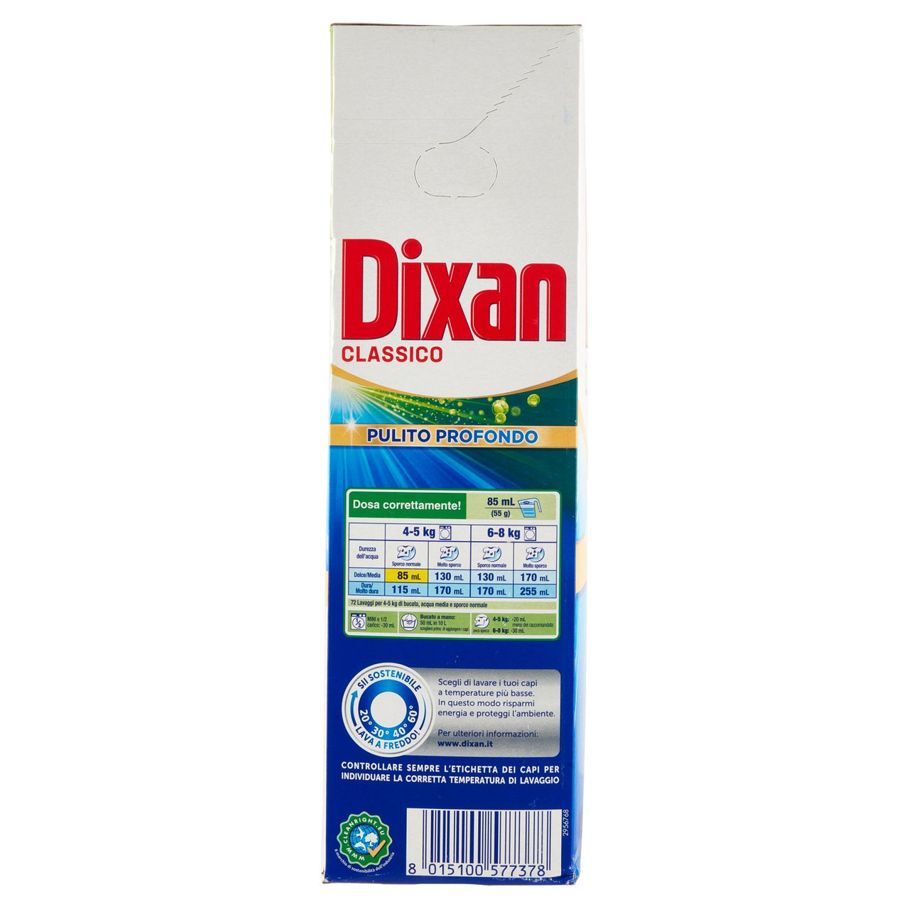 DIXAN Polvere Classico 72 lavaggi 3,960 kg