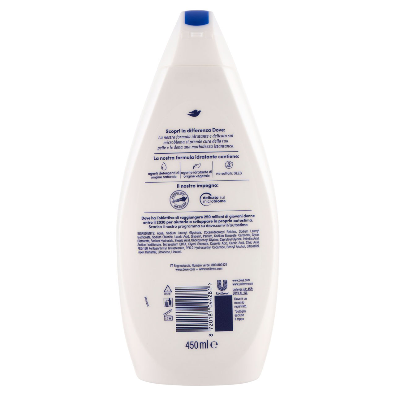 Dove Bagnodoccia Idratante 450 ml