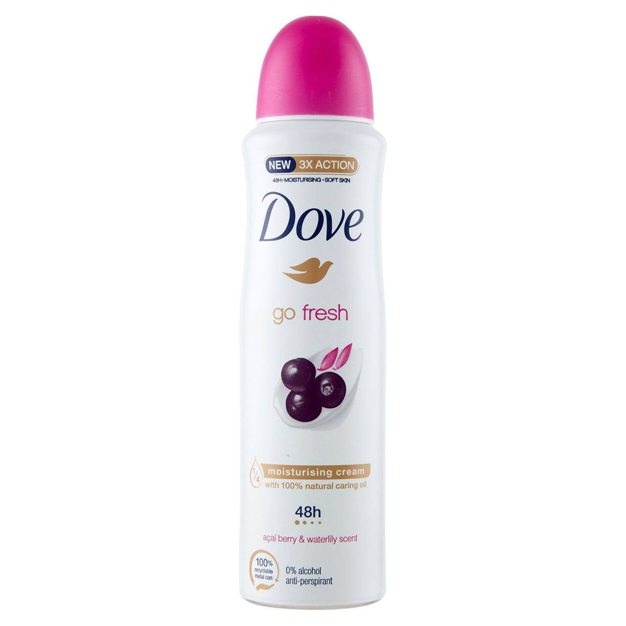 Dove go fresh açaí berry & waterlily scent anti-perspirant 150 ml