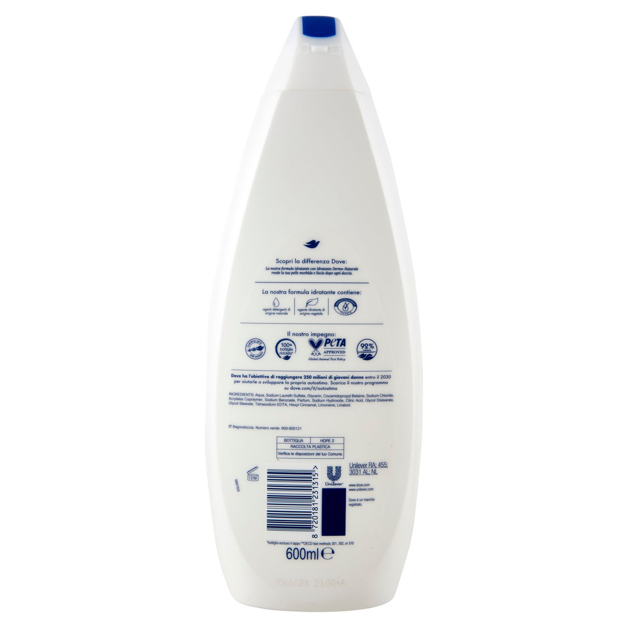 Dove idratante Bagnodoccia pelle morbida & liscia 600 ml