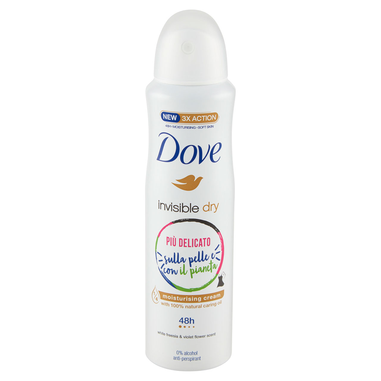 Dove invisible dry white freesia & violet flower scent 150 ml