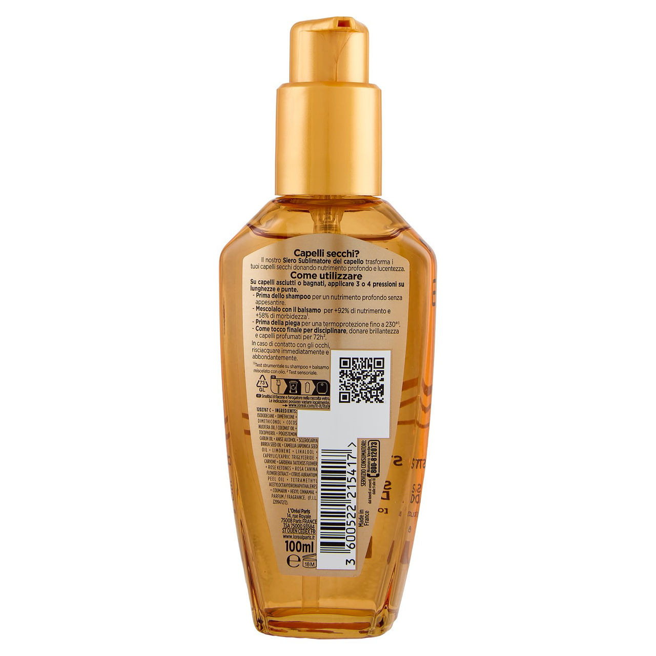 Elvive Olio Straordinario Siero Sublimatore del Capello 100 ml