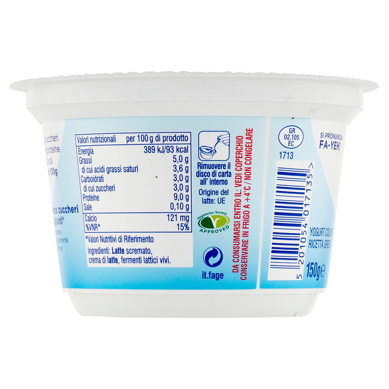 Fage Total 5% Grassi 150 g