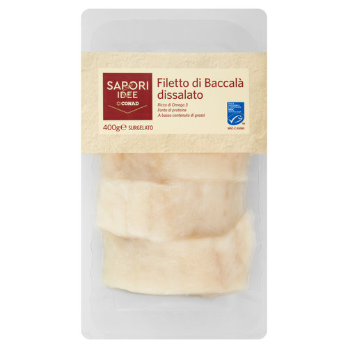 Filetto di Baccalà dissalato Surgelato 400 g Sapori & Idee Conad