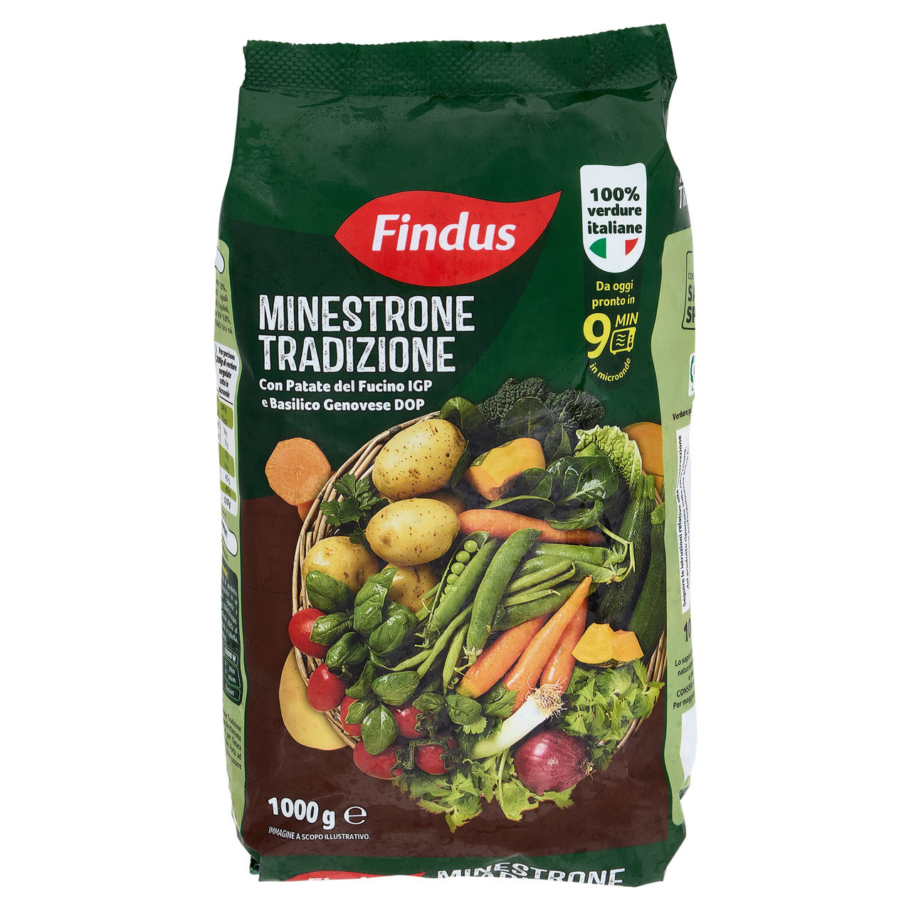 Findus Minestrone Tradizione - con Patate del Fucino IGP e Basilico Genovese DOP 1000 g