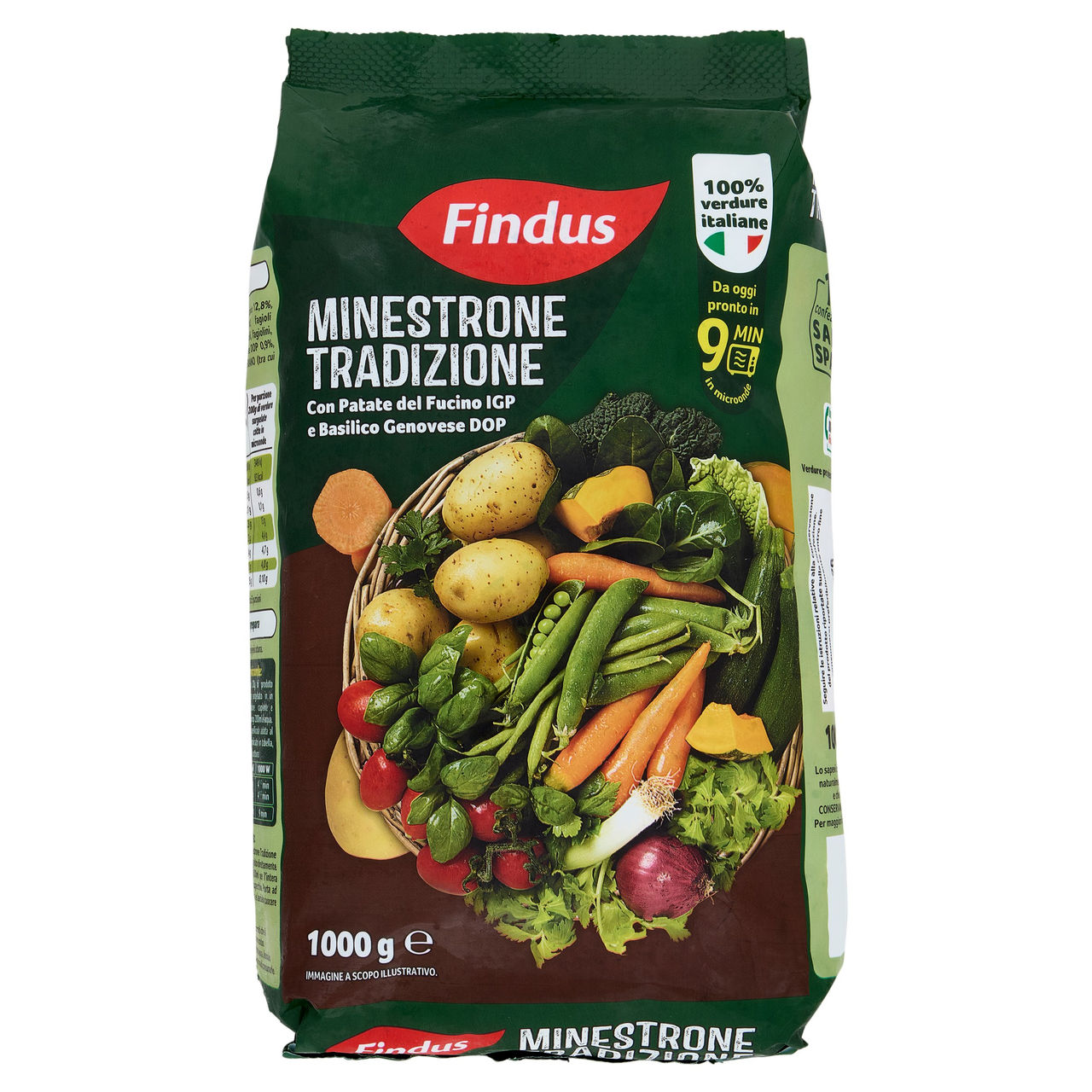 Findus Minestrone Tradizione - con Patate del Fucino IGP e Basilico Genovese DOP 1000 g