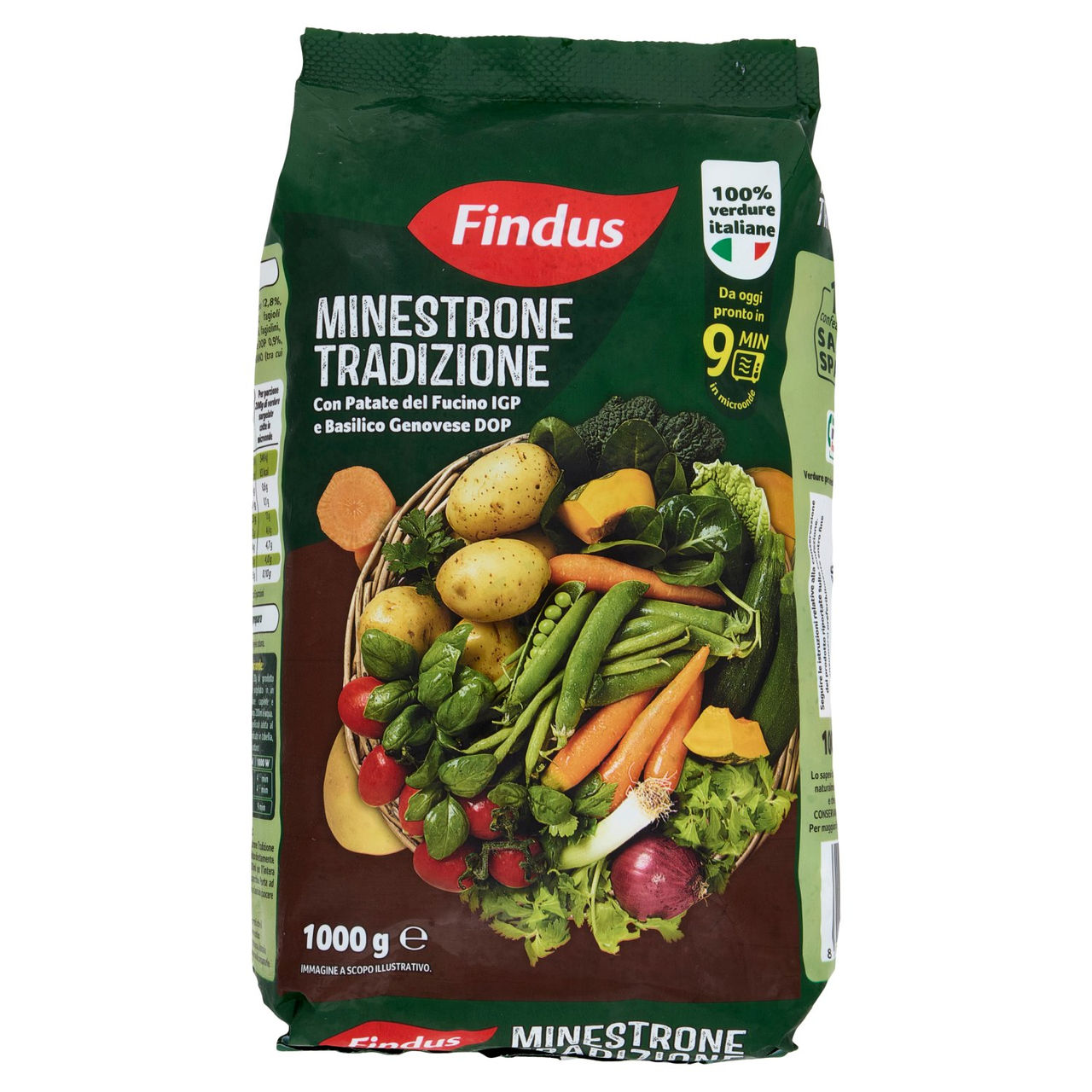 Findus Minestrone Tradizione - con Patate del Fucino IGP e Basilico Genovese DOP 1000 g