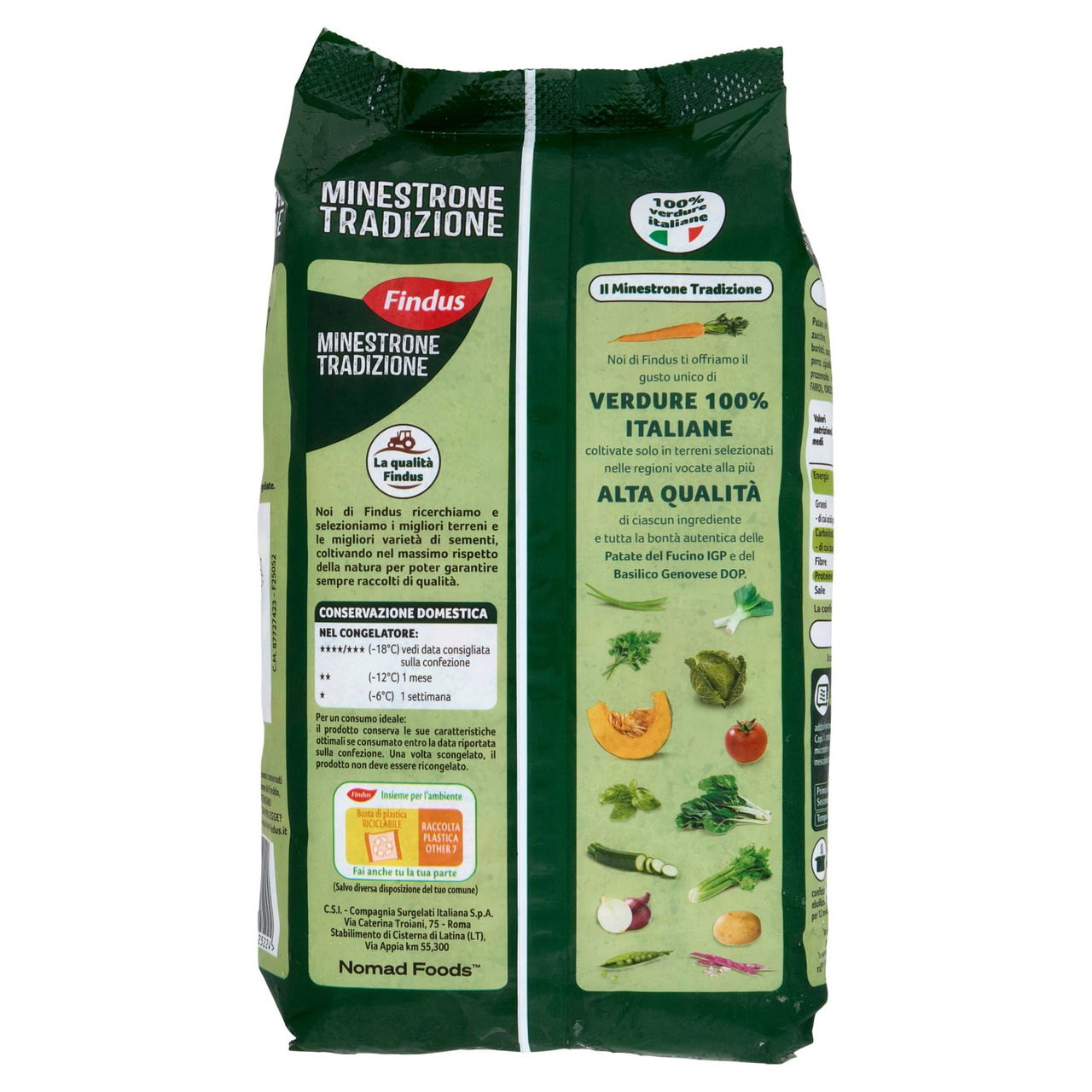 Findus Minestrone Tradizione - con Patate del Fucino IGP e Basilico Genovese DOP 1000 g