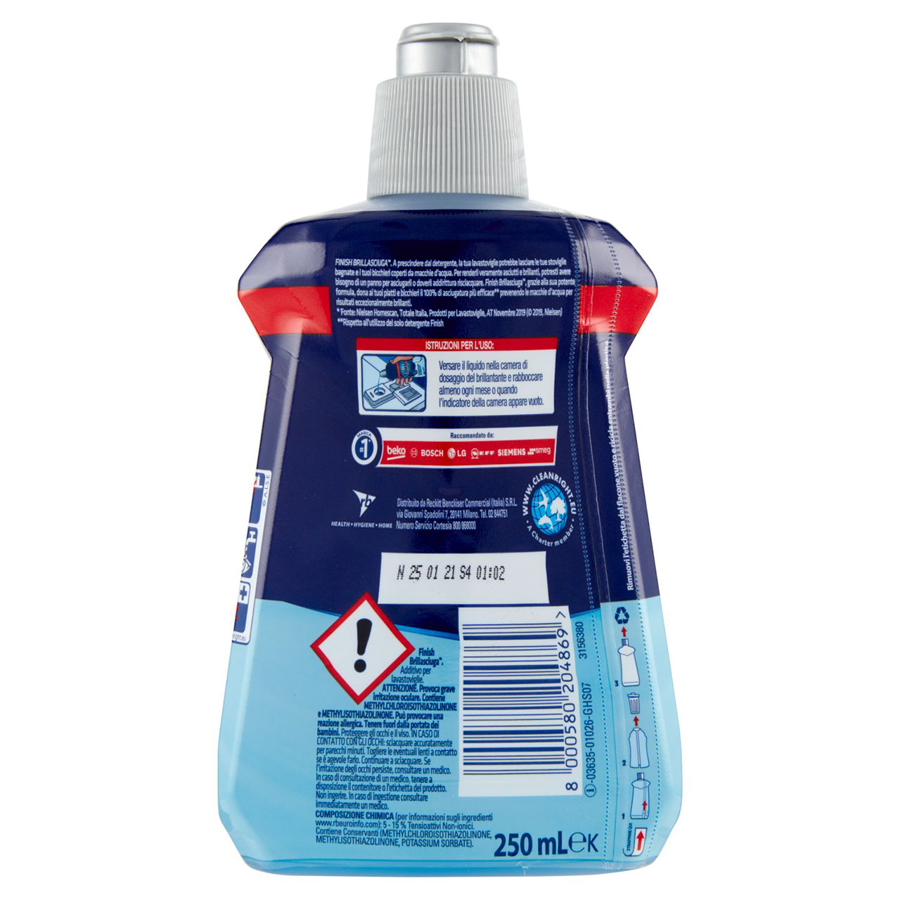 Finish Brillasciuga 250 ml in vendita online