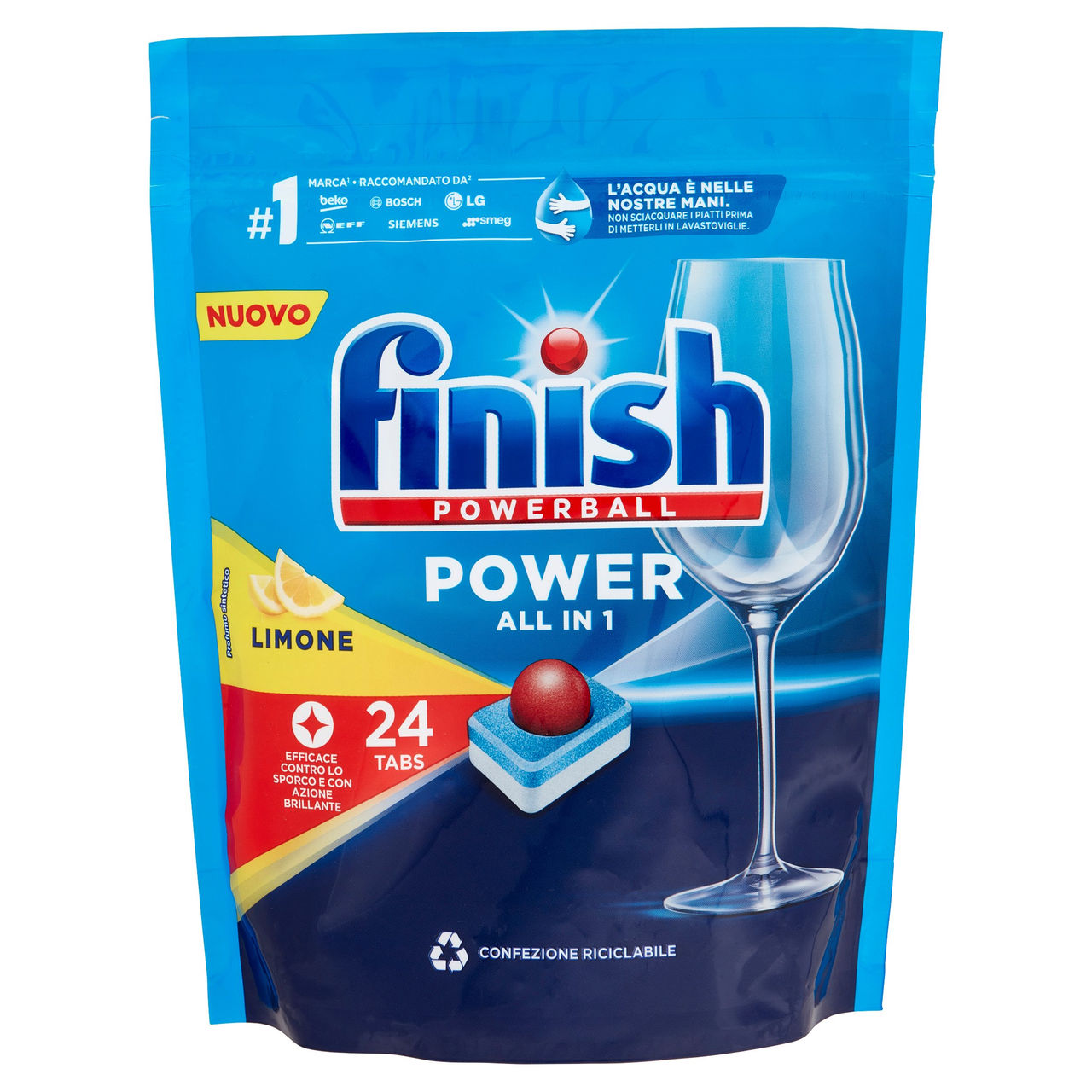Finish Power All in One Le pastiglie lavastoviglie 24 lavaggi 384 gr