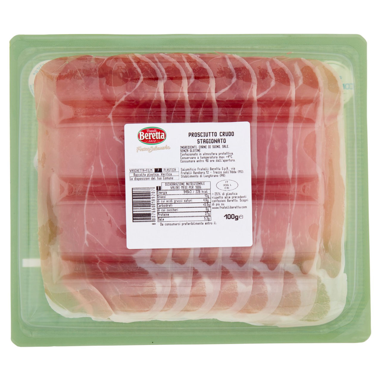 Fratelli Beretta Fresca Salumeria Prosciutto Crudo 100 g