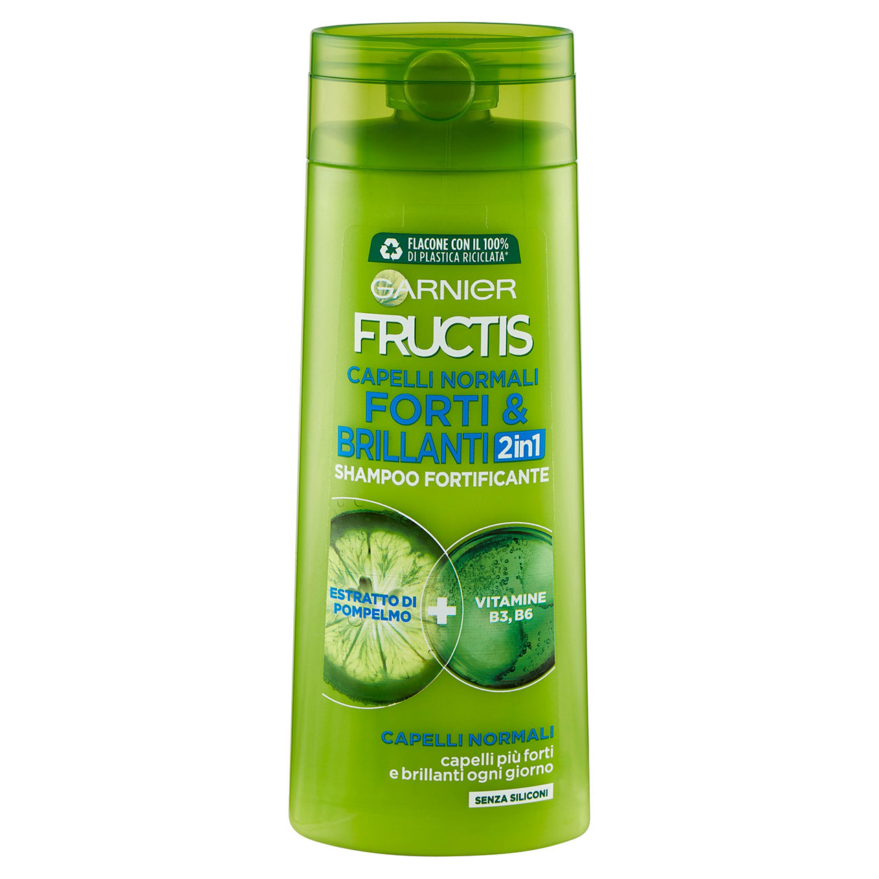 Garnier Shampoo Fructis Capelli Normali 2in1, Capelli Forti e Brillanti, 250 ml