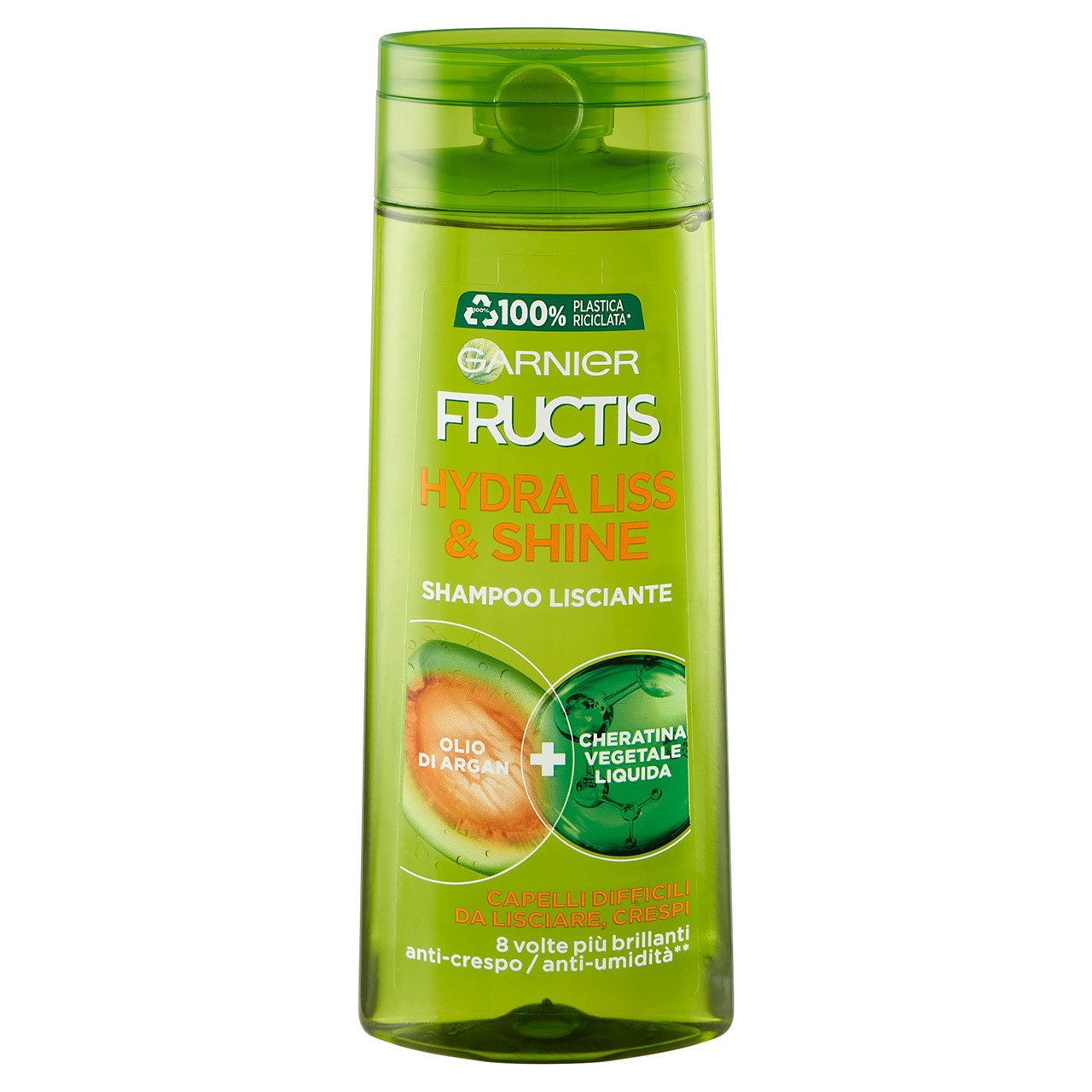 Garnier Shampoo Fructis Hydra Liss & Shine, per Capelli Secchi o Crespi, 250 ml