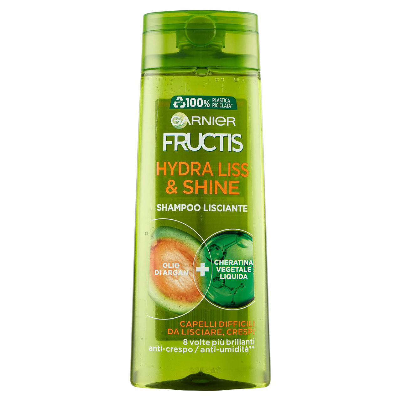 Garnier Shampoo Fructis Hydra Liss & Shine, per Capelli Secchi o Crespi, 250 ml