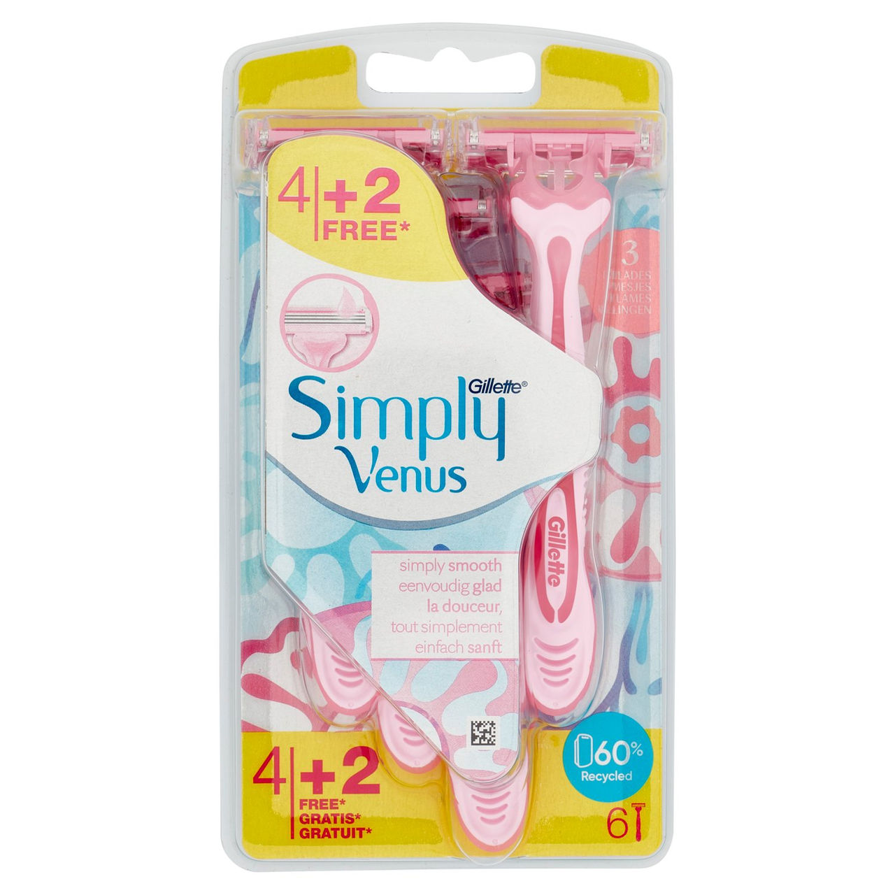 Gillette Rasoio da Donna Usa e Getta Simply Venus - 4 Rasoi   2 Gratis = 6 Rasoi