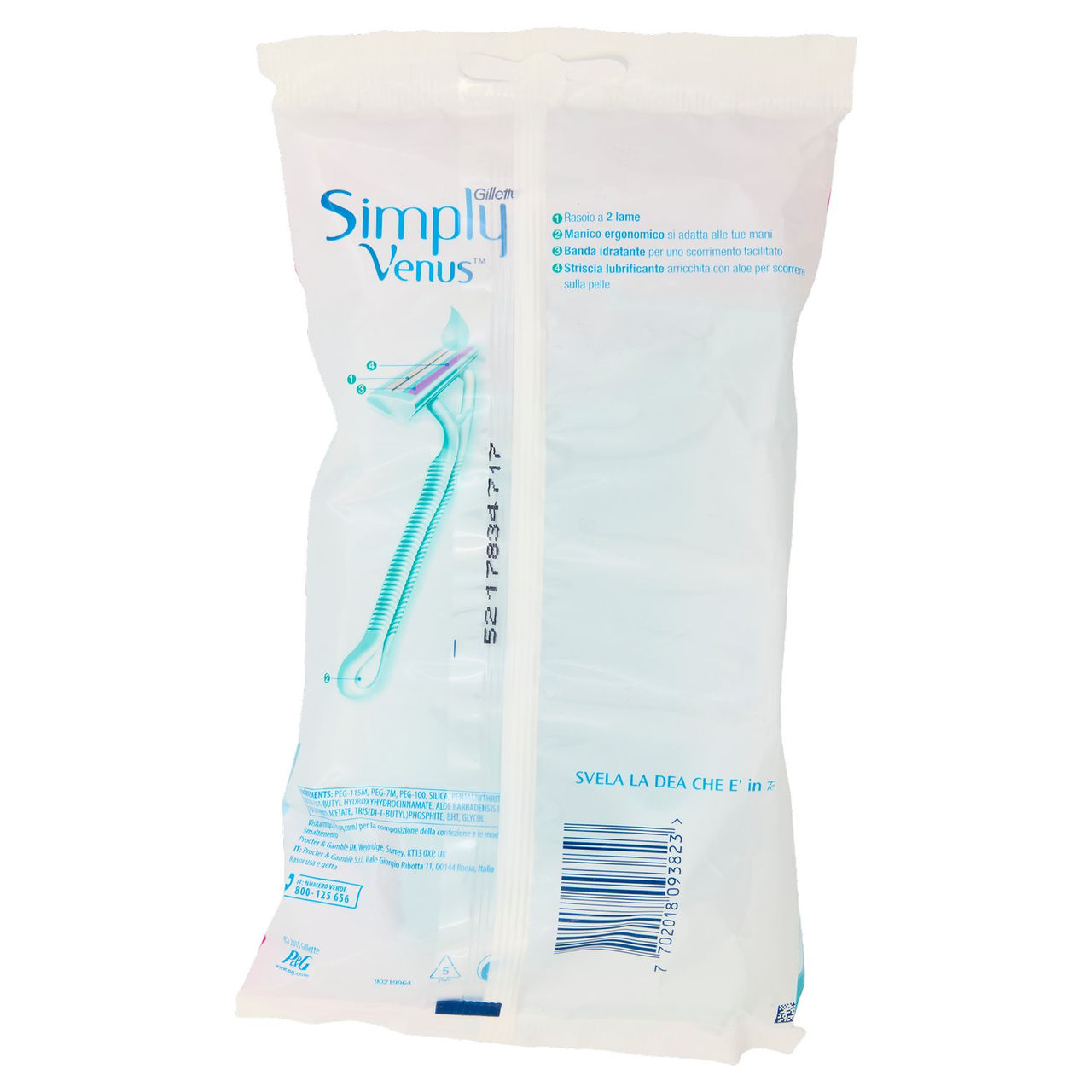 Gillette Simply Venus Rasoio Donna Usa e Getta a 2 Lame 4 Rasoi   2 Gratis = 6 Rasoi