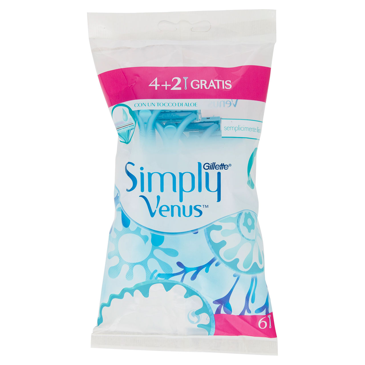 Gillette Venus Simply2 Usa&Getta - 4 rasoi   2 omaggio