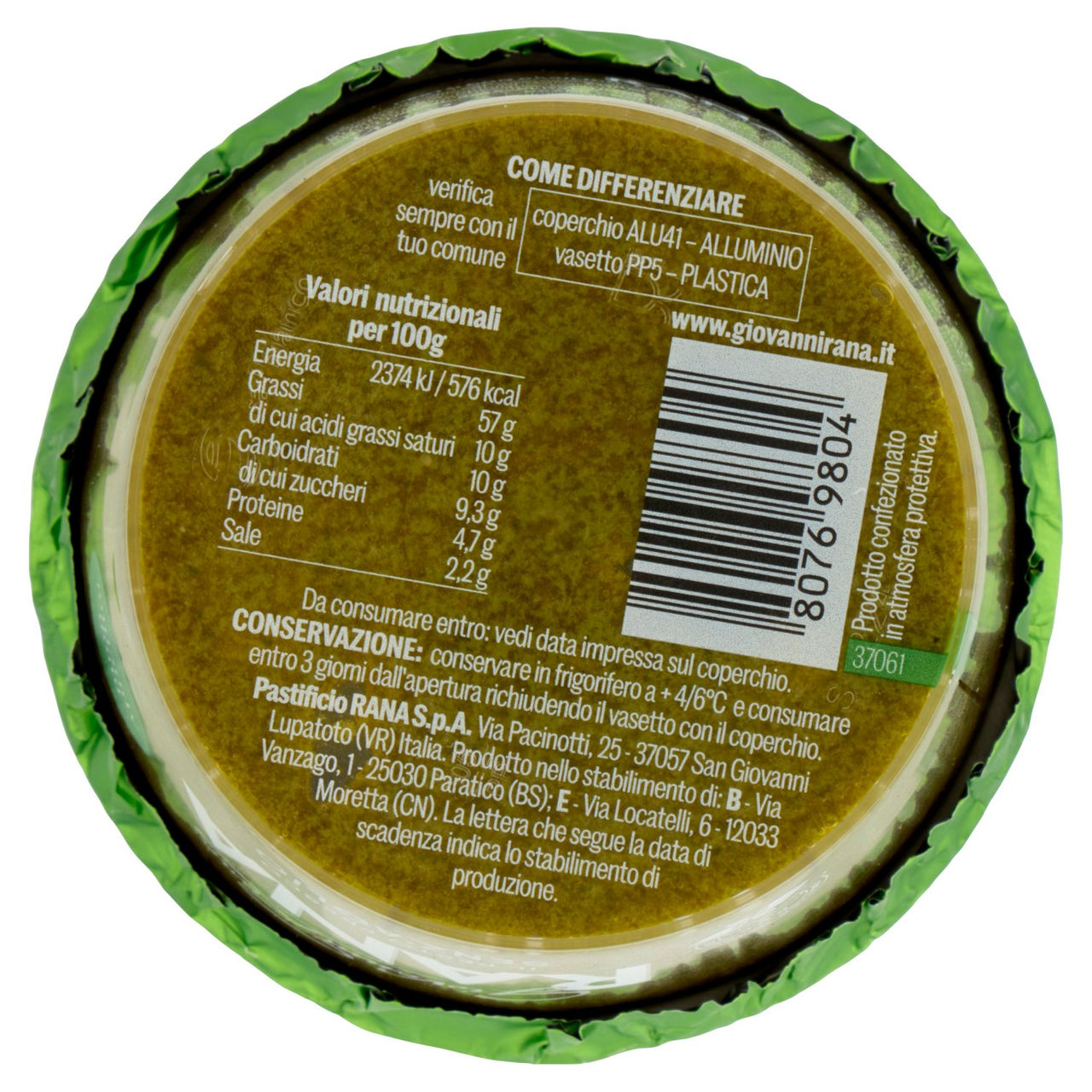 Giovanni Rana il Pesto Fresco Senz'Aglio 140 g