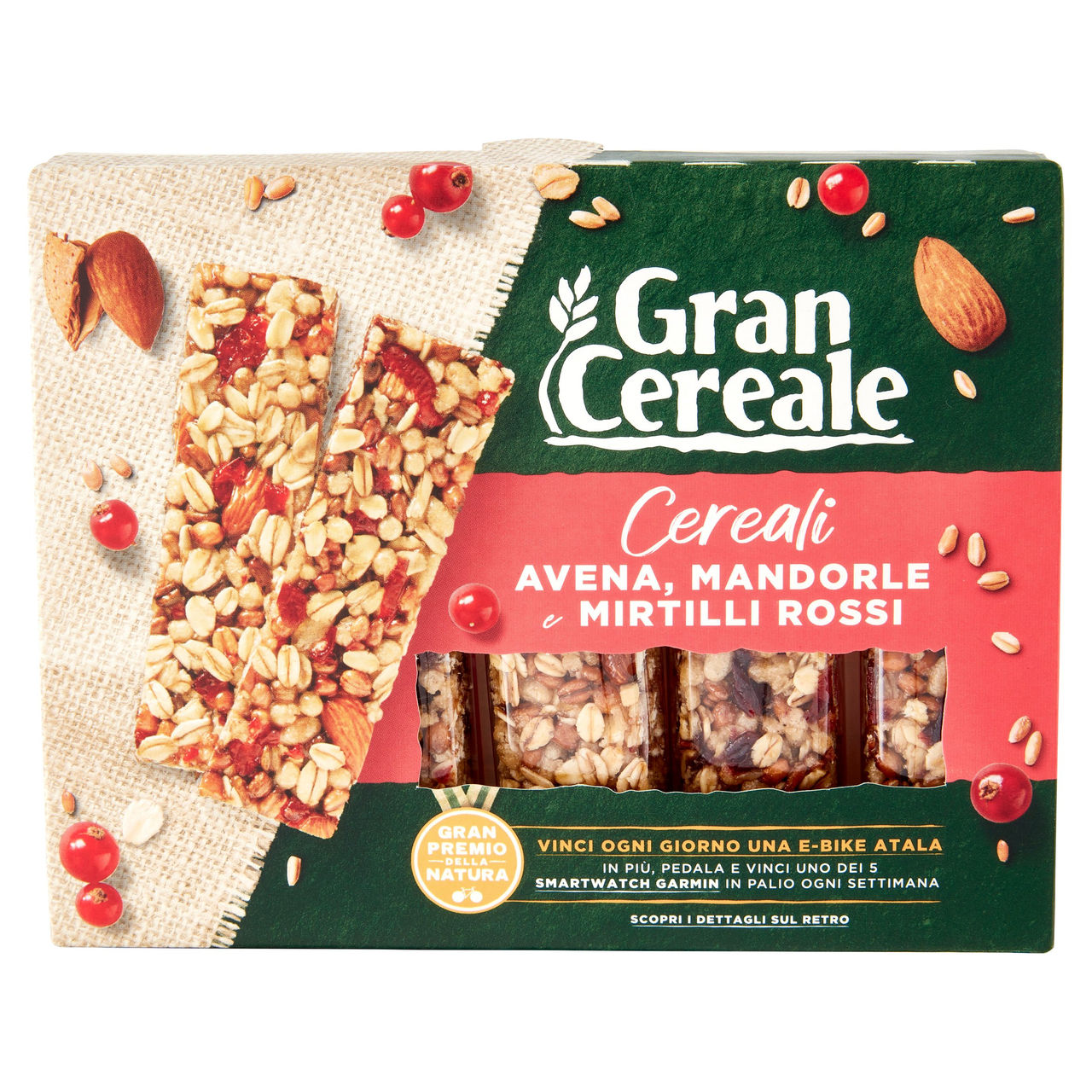 Gran Cereale Barrette di Cereali con Avena Mandorle e Mirtilli Rossi 135 g