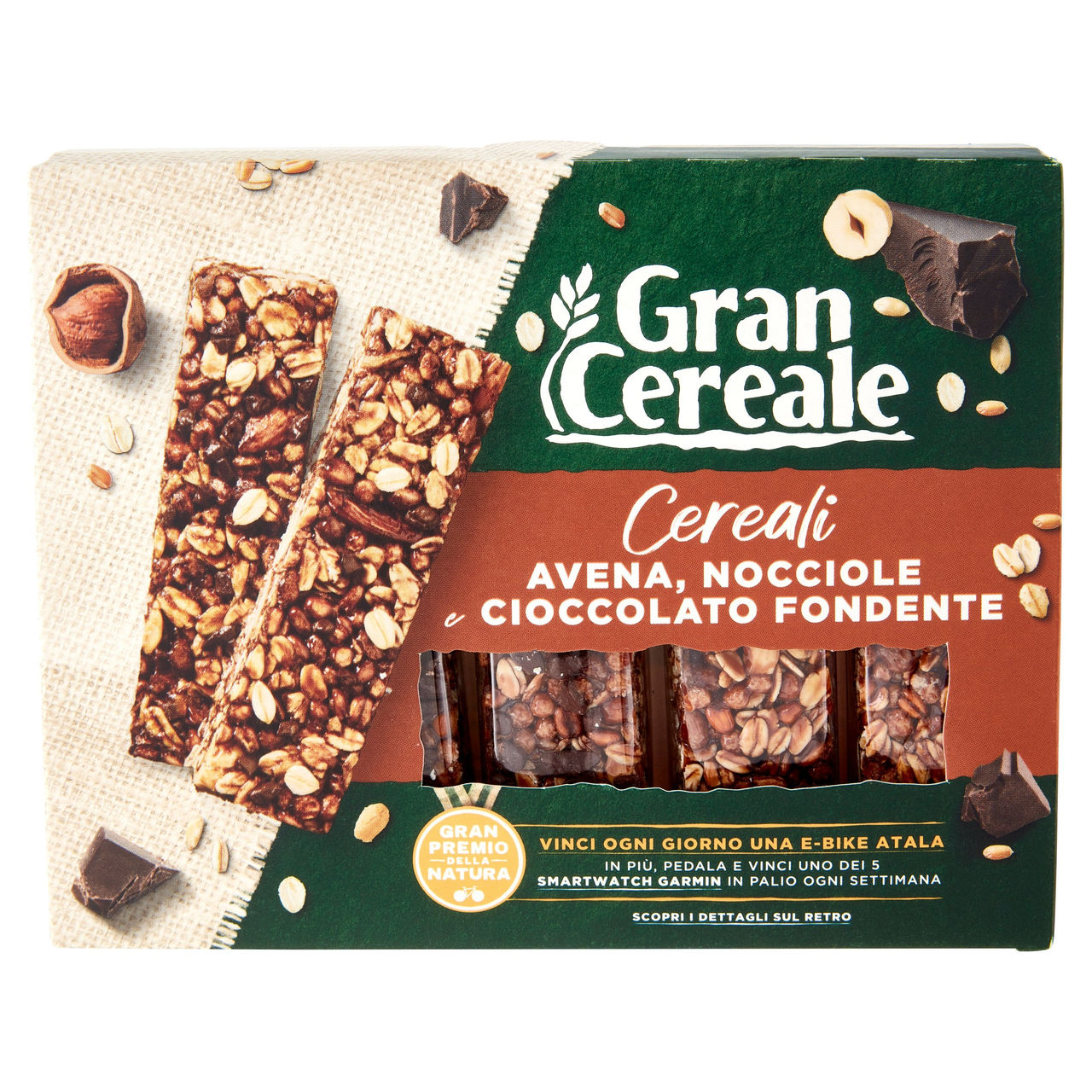 Gran Cereale Barrette di Cereali con Avena Nocciole e Cioccolato Fondente 135g