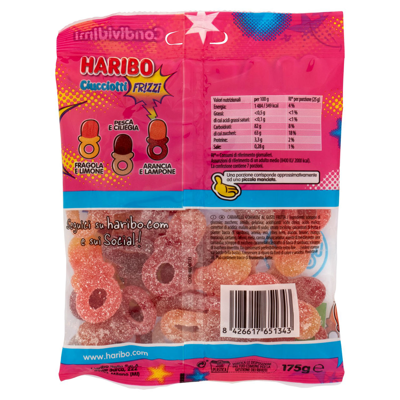 Haribo Ciucciotti Fr!zzi 175 g in vendita online