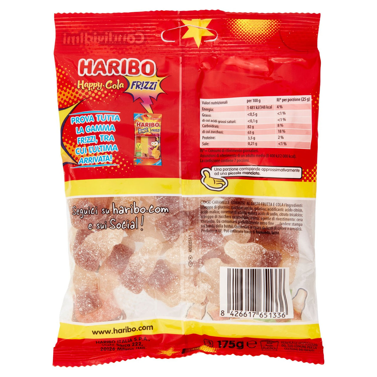 Haribo Happy-Cola Fr!zzi 175 g in vendita online