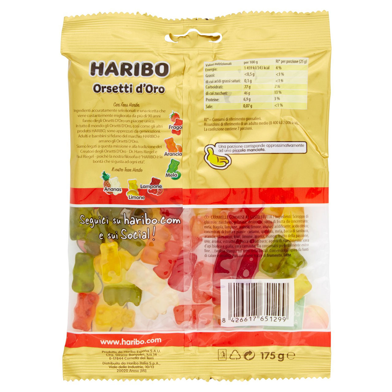 Haribo Orsetti d'Oro 175 g in vendita online