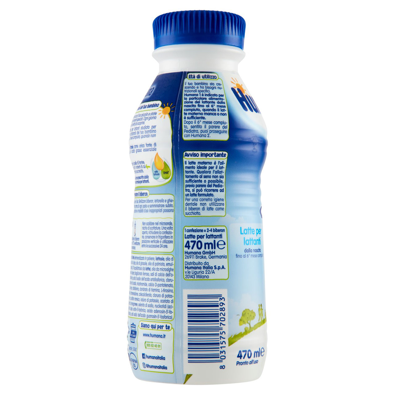 Humana 1 Latte per lattanti 470 ml