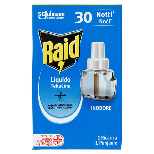 Inodore, 21ml; Raid Liquido Elettrico 30 Notti Ricarica