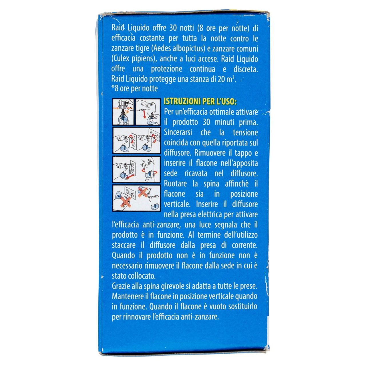 Inodore, 21ml; Raid Liquido Elettrico 30 Notti Ricarica