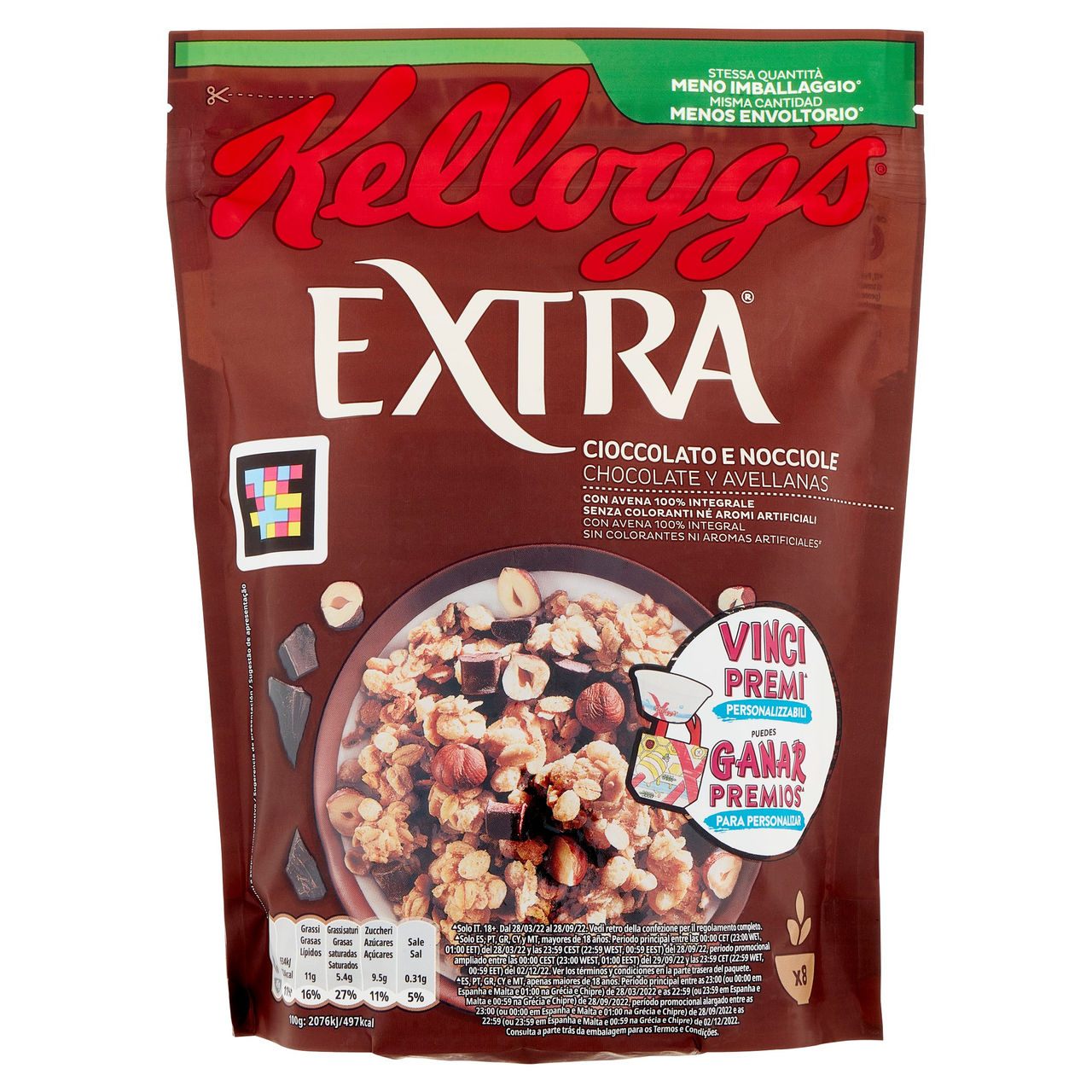 Kellogg's Extra Cioccolato e Nocciole 375 g