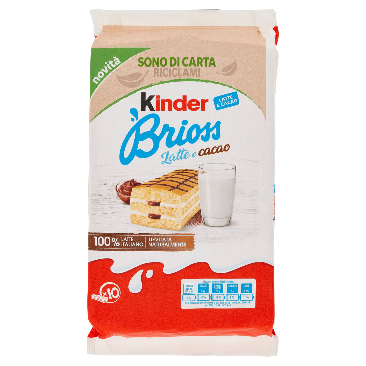 Kinder Brioss Latte e Cacao in vendita online