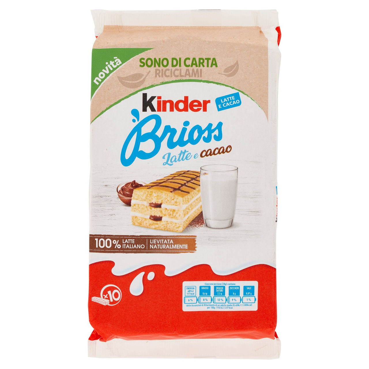 Kinder Brioss Latte e Cacao in vendita online