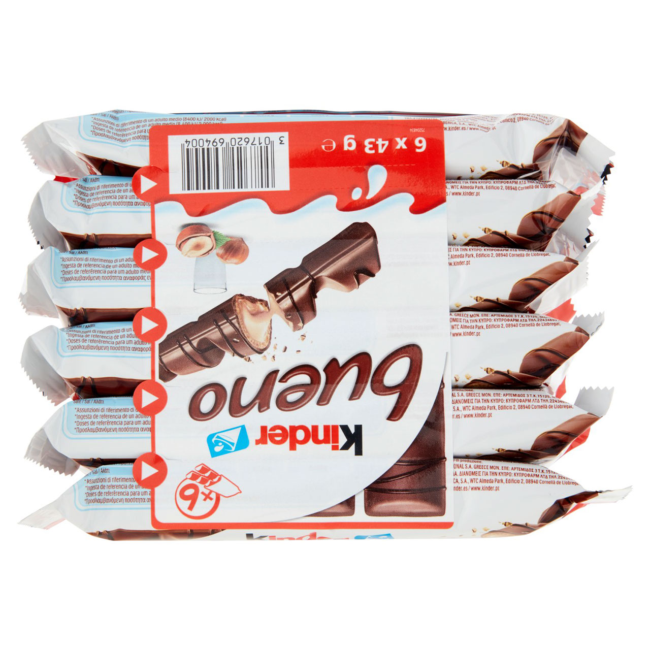 Kinder bueno 6 x 43 g