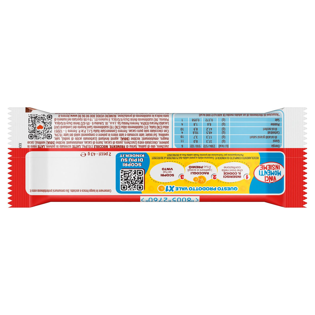 Kinder bueno 2 pezzi 43 g