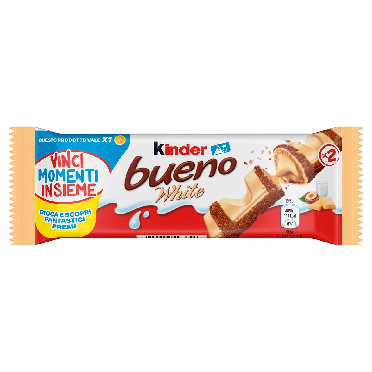 Kinder bueno White 2 pezzi 39 g